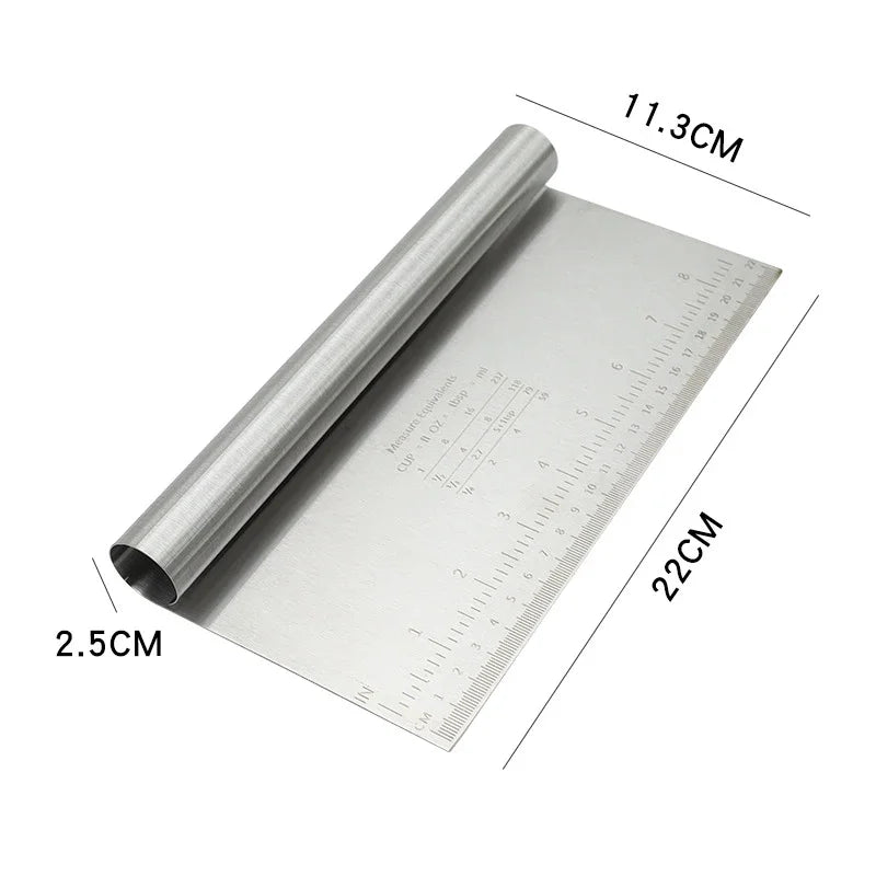 6"/8" Stainless Steel Cake Scraper DIY Dough Pastry Spatulas Buttercream Edge Smoother Cake Decorating Tools Baking Accessories