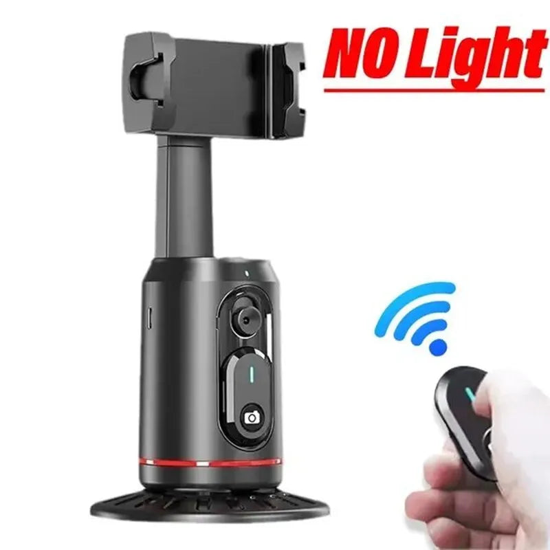 FANGTUOSI 360 Rotation Follow-up Gimbal Stabilizer Monopod Desktop Tracking Gimbal with Remote for Phone Tiktok Live Photography