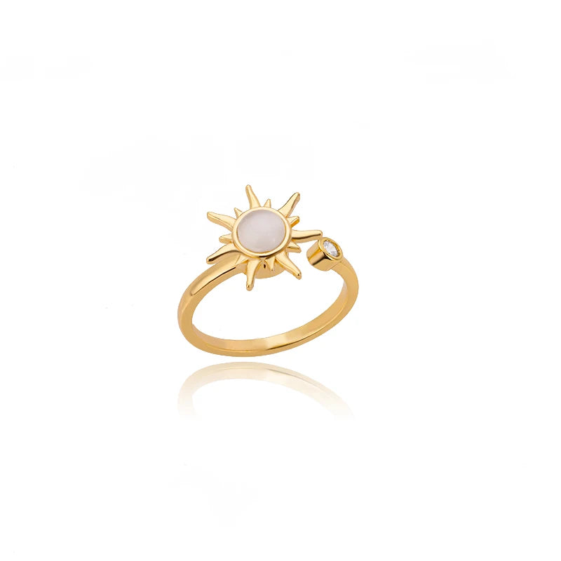 Stainless Steel Rings For Women 2026 Trend Open Gold Color Double Bead Ball Ring Wedding Aesthetic Jewelry Couple Gift anillos