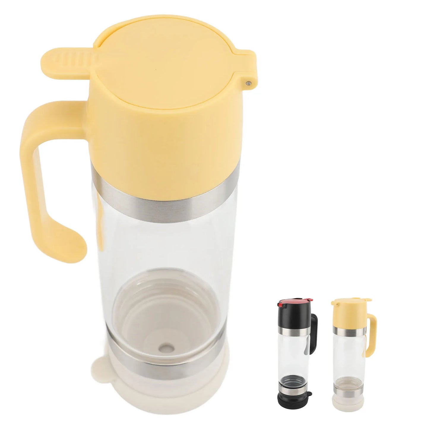 Honey Dispenser 350Ml Clear Glass Syrup Dispenser with Handle Prevent Dripping Honey Container for Coffee Shops Restaurants Home