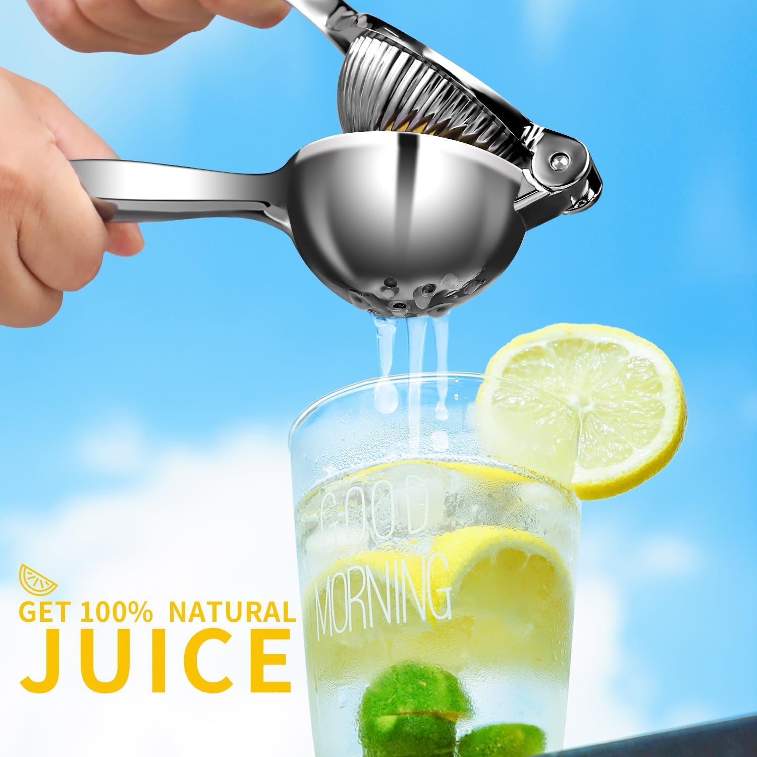 Lemon Squeezer, Heavy Duty Manual Citrus Juicer for Lemons & Limes