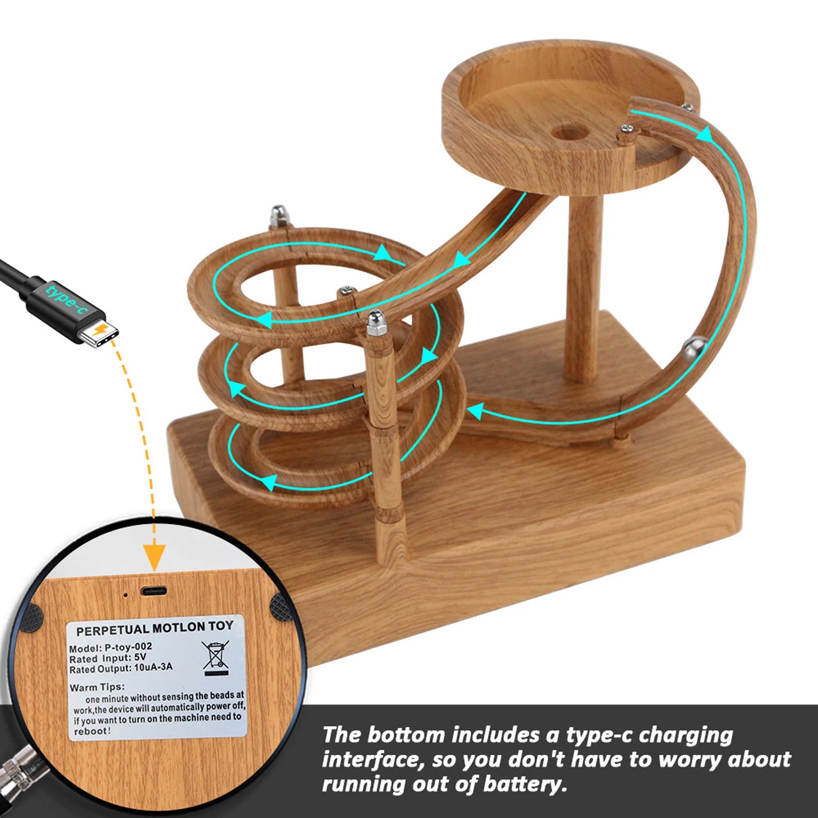 Rolling Perpetual Motion Machine Exquisite Art Perpetual Motion Machine Ornament Decoration Relaxing for Playing
