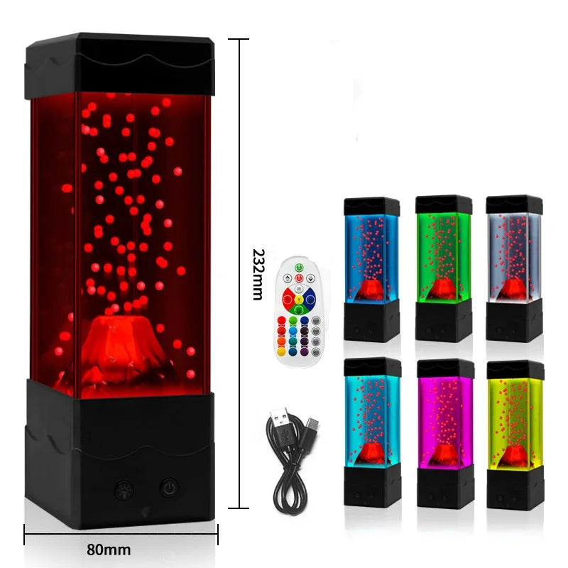 LED Lava Volcano Light Home Decoration Night Light Creative Children'S Toys Desktop Decoration Lamp Boys Andgirls DIY Gift
