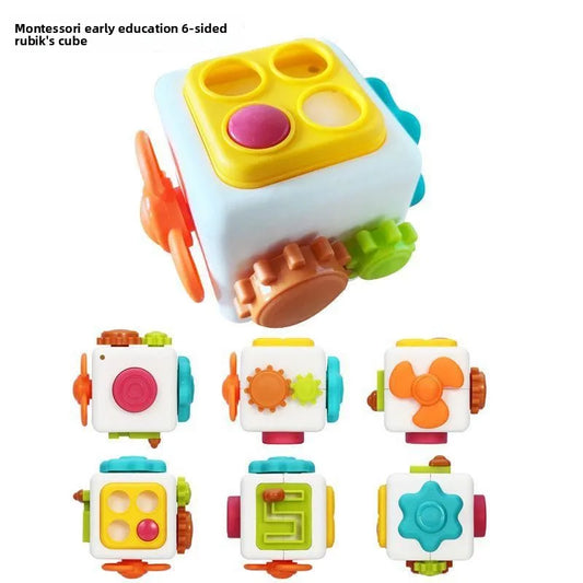 Montessori Busy Board Sensory Toys Wooden with LED Light Switch Control Board Travel Activities Children Games for 2-4 Years Old