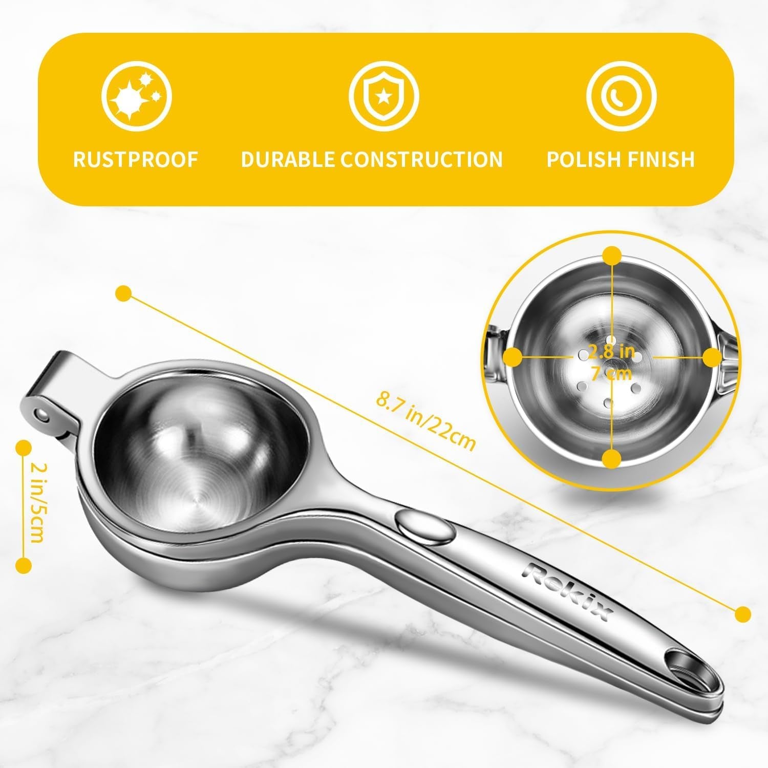 Lemon Squeezer, Heavy Duty Manual Citrus Juicer for Lemons & Limes
