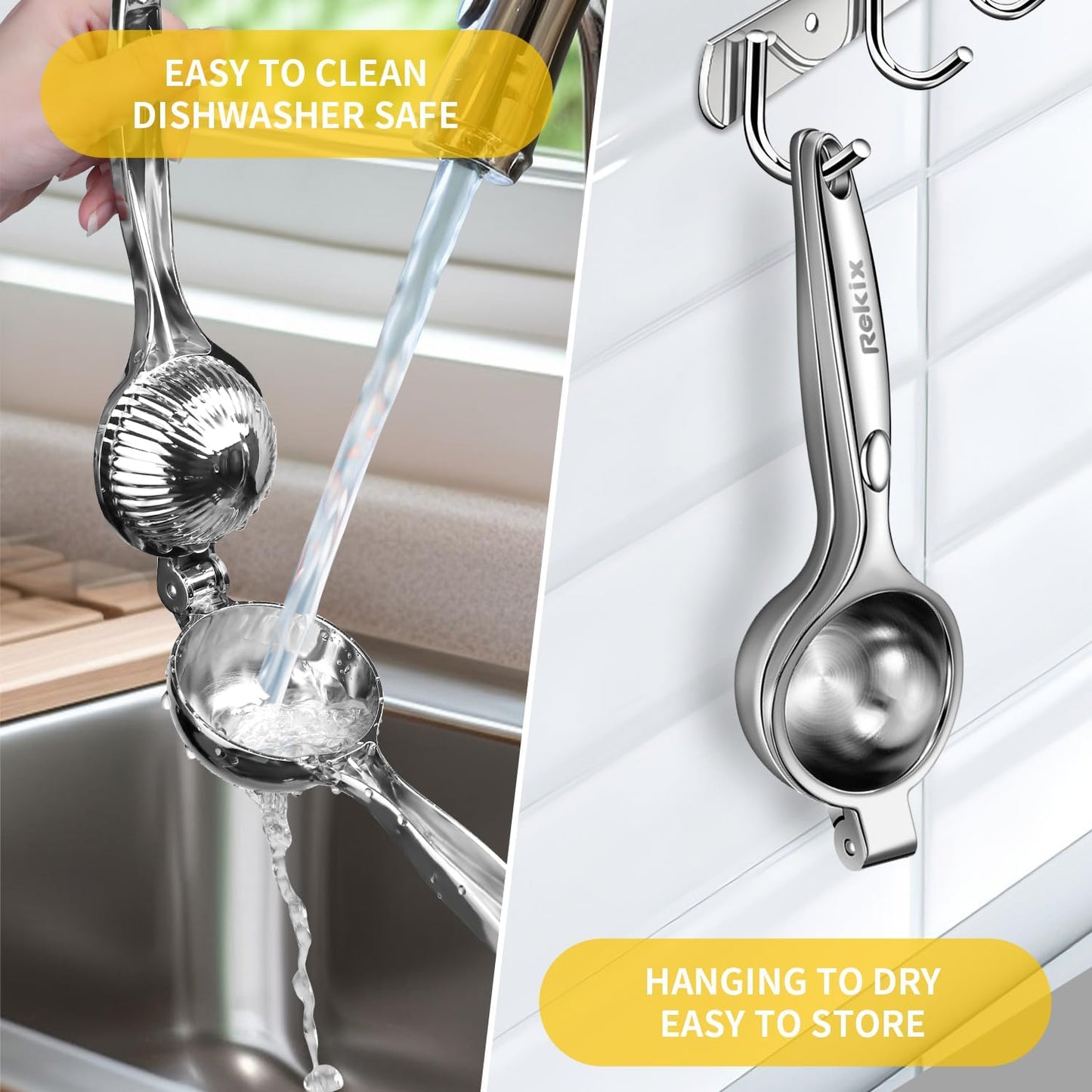 Lemon Squeezer, Heavy Duty Manual Citrus Juicer for Lemons & Limes