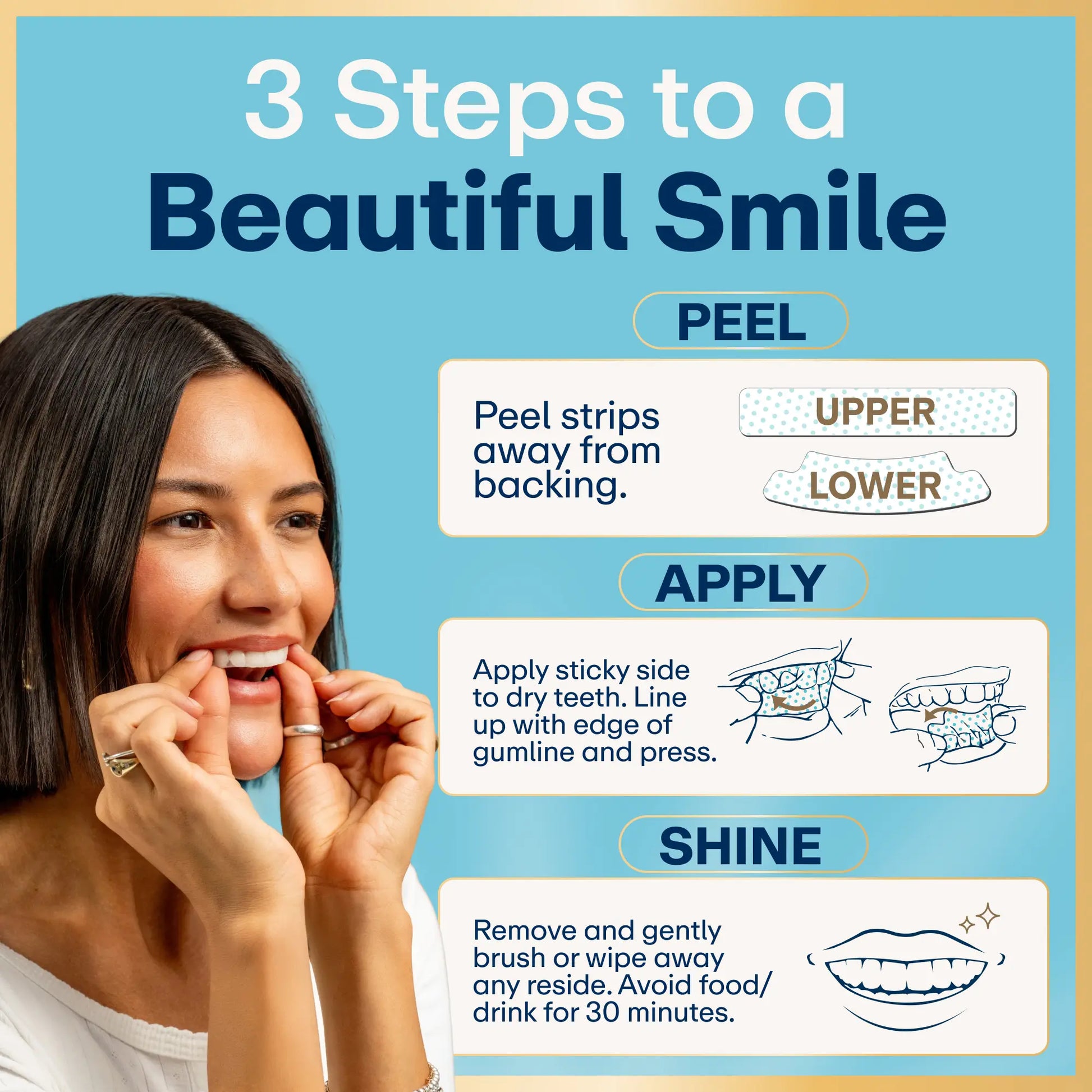 Lumineux Mineral Salt Whitening Strips 9 Treatments or 21 Treatments - Peroxide Free - Enamel Safe for Whiter Teeth - Whitening without the Sensitivity - Dentist Formulated - Sensitivity