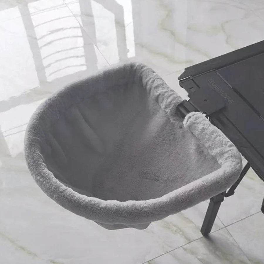 Cat Desk Bed One-Click Folding Sunken Design Space-Saving Semi-Circular Cat Desk Hammock Perch for Home Office Indoor Cats