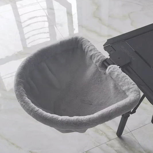 Cat Desk Bed One-Click Folding Sunken Design Space-Saving Semi-Circular Cat Desk Hammock Perch for Home Office Indoor Cats