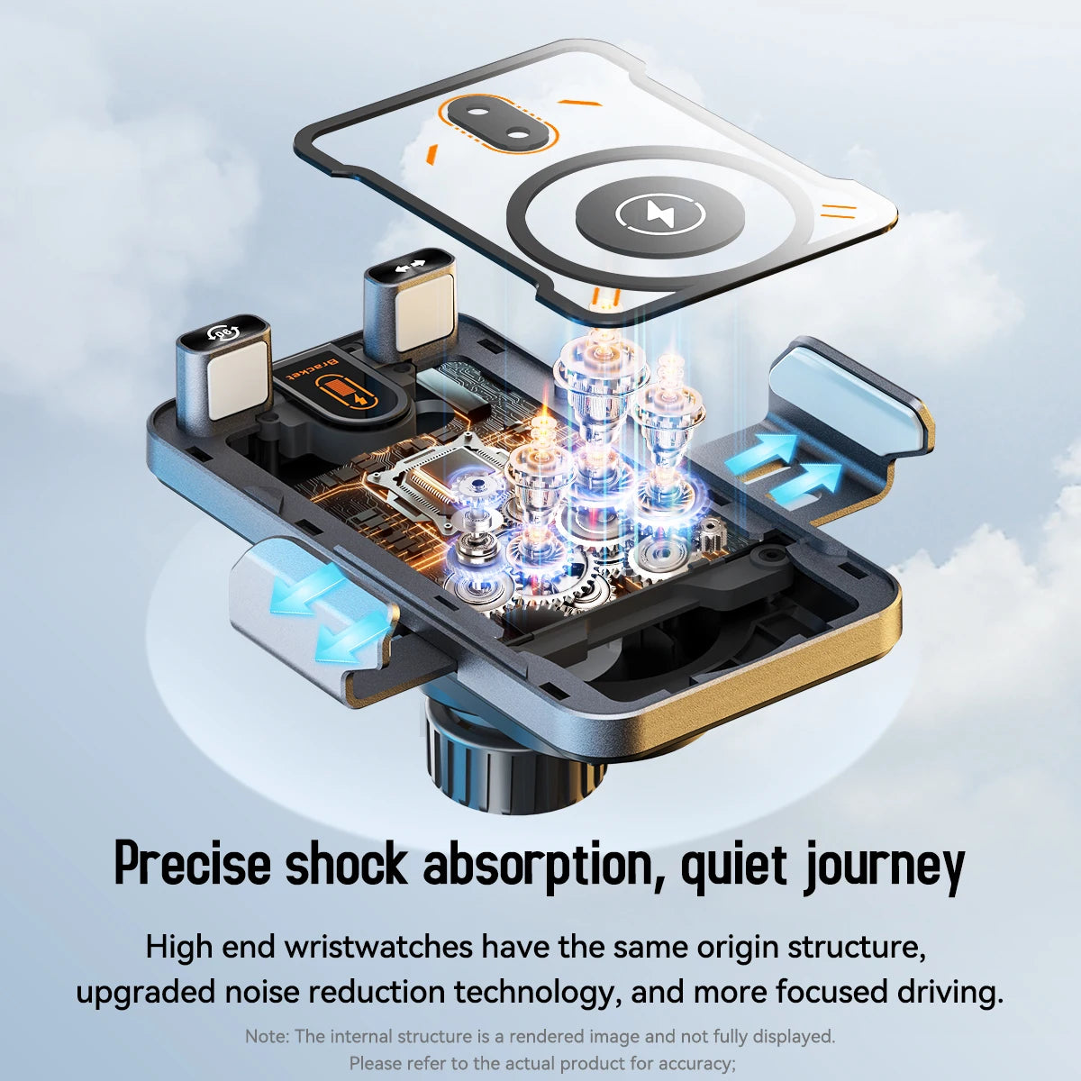 Car Universal Air Vent Electric Rotating Opening Closing Phone Holder 15W Wireless Charger Dual Coil Smart Phones Fast Charging