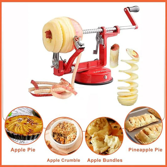 Apple Peeler Stainless Steel Core Slice Cutter 3 in 1 Hand-Cranked Fruit Peeler Slicing Tools Kitchen Apple Slicer Corer Cutter