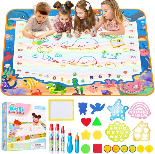 Water Doodle Mat, Mess-Free Colouring Toy for Boys Ages 3-6