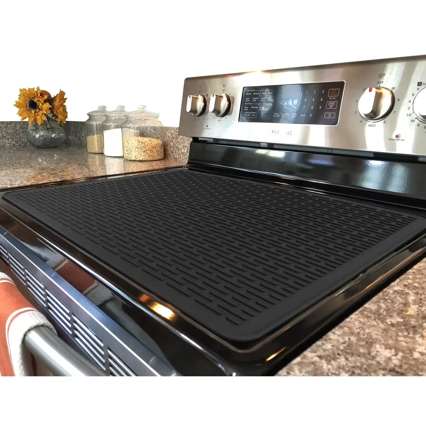 Silicone Stove Mat for Glass Top Stove Glass Cooktop Protector Dish Drying Mats for Kitchen Range Covers for Electric Stove