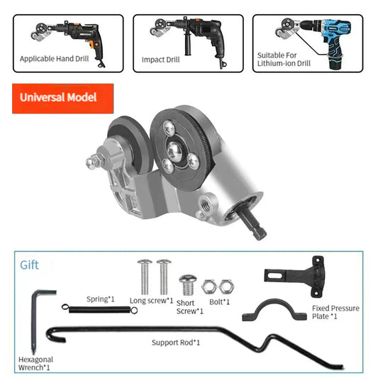 2024 Universal Electric Drill Shear Plate Cutter Metal Sheet Cutting Tool Nibbler Sheet Metal Cut Plate Punch Scissors Machine