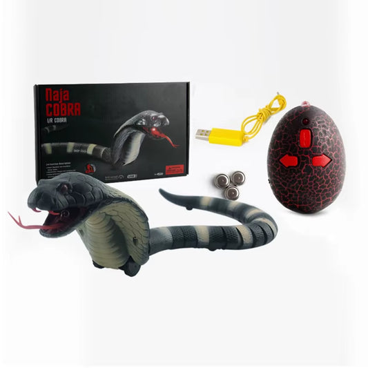 RC Snake Realistic Snake Toys Infrared Receiver Electric Simulated Animal Cobra Viper Toy Joke Trick Mischief for Kids Halloween
