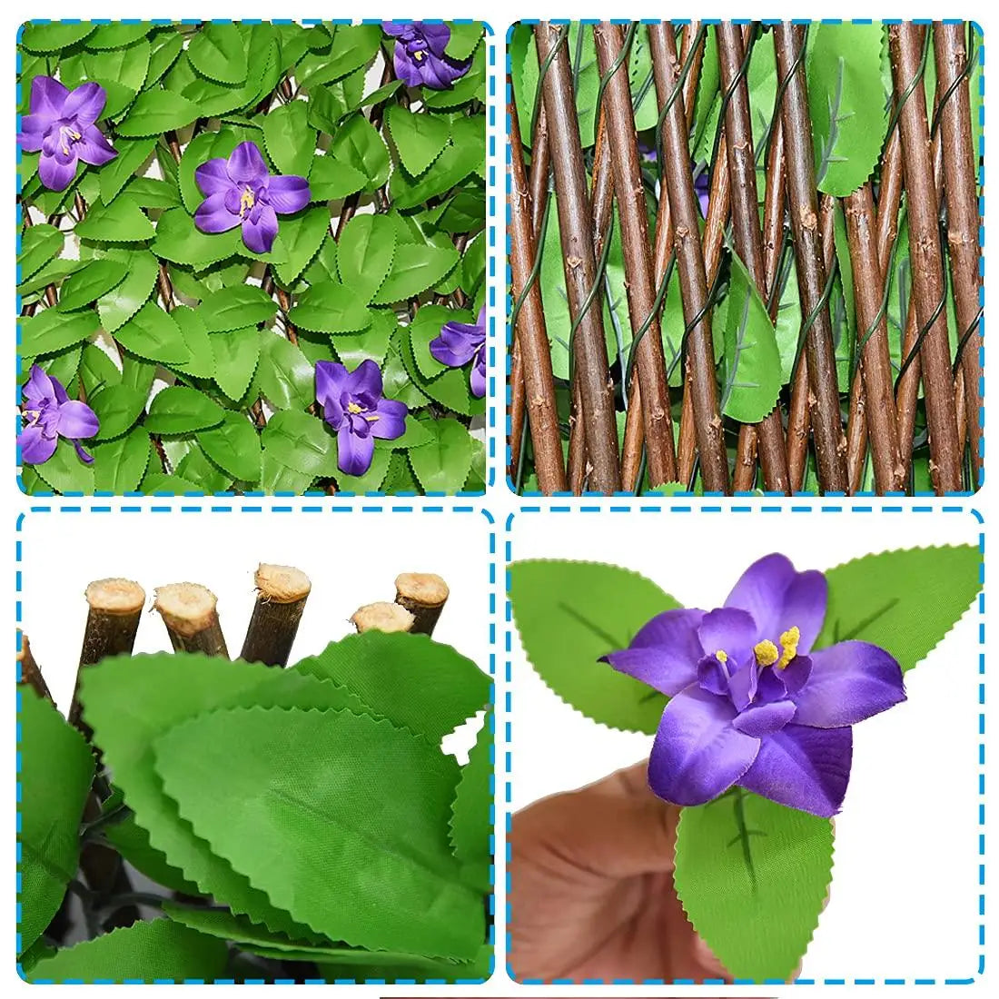 1PC Expandable Privacy Screen Fencing for Balcony & Garden Artificial Ivy Wall Decor Outdoor Stylish Garden Background Decor