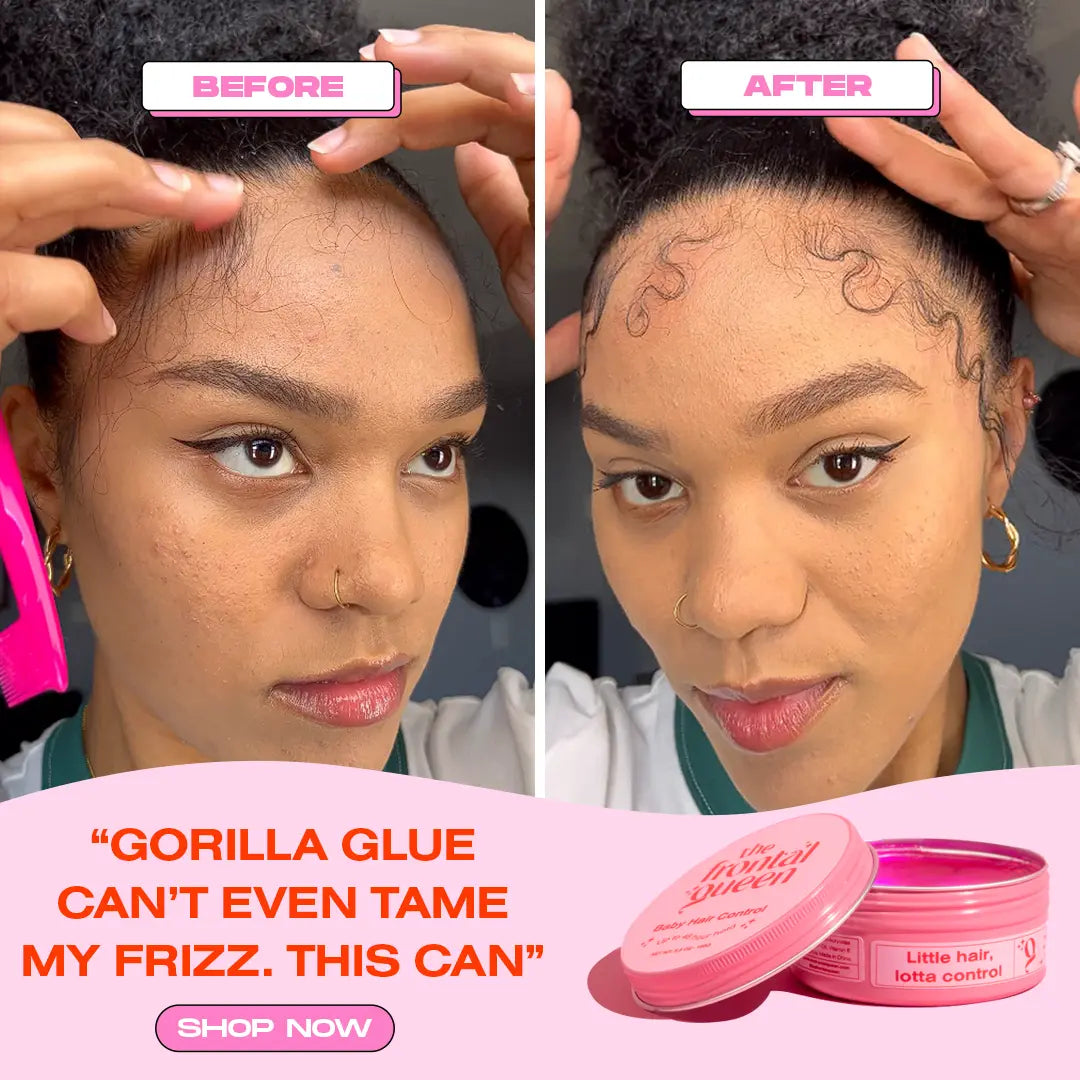 The Frontal Queen Baby Hair Control Gel - 48 Hour Hold, Argan Oil Infused, Frizz Taming, Moisture Boosting, Non-Flaky Formula for 4C Haircare