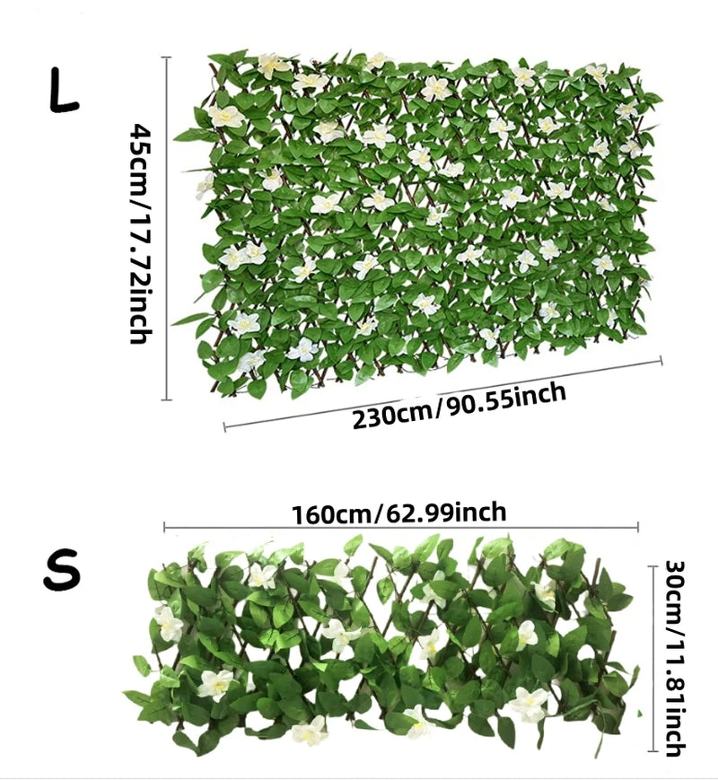 1PC Expandable Privacy Screen Fencing for Balcony & Garden Artificial Ivy Wall Decor Outdoor Stylish Garden Background Decor