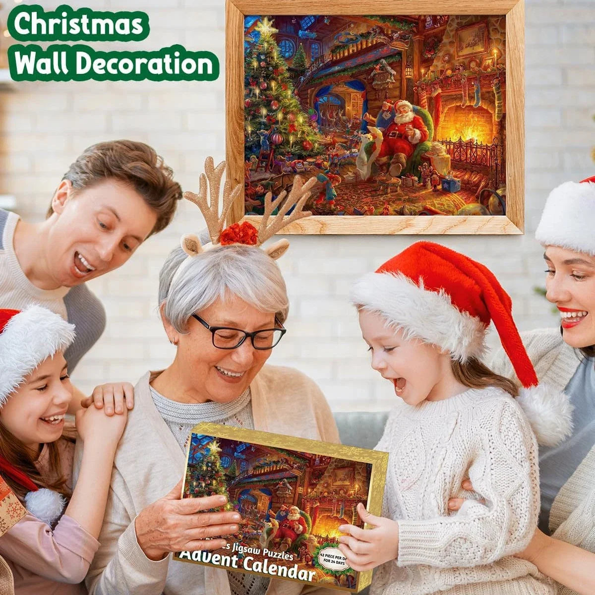 Advent Calendar 2024 Christmas Jigsaw Puzzles 1008Pcs 24 Days Christmas Countdown Calendar Thanksgiving Gift Family Game Puzzle