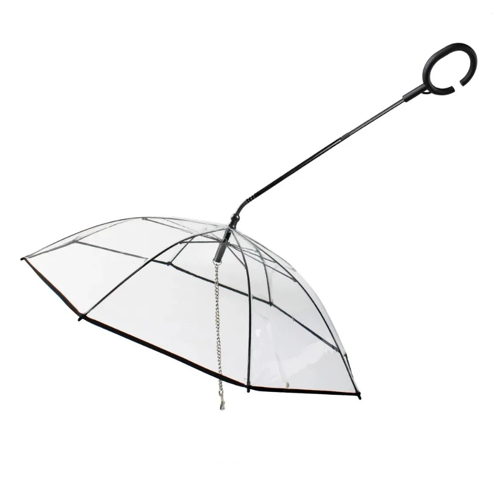 New Transparent Pet Umbrella Well Made Detachable Adjustable Rainy Day Outdoor Dog Walking Leash for Small Dogs Pet Supplies