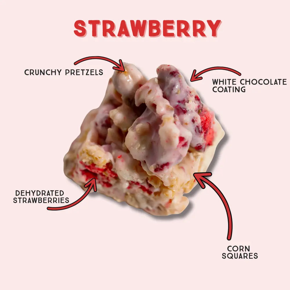 Chunk Nibbles Strawberry Snack Clusters | 3 Pack | 4.25Oz Bags | Sweet & Salty Cluster Bites