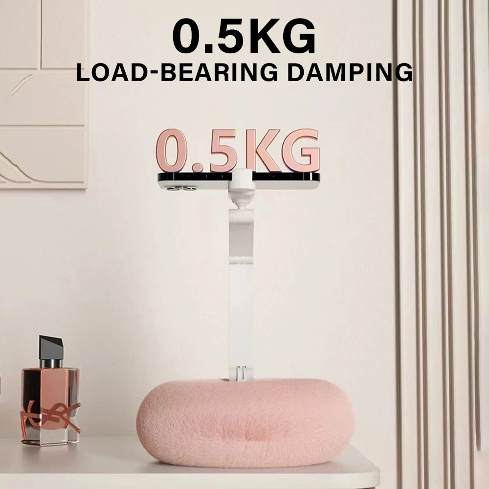 Foldable Plush Pillow Phone Stand 360° Adjustable Desktop Holder for Iphone Xiaomi Redmi Live Streaming Video Chat Lazy Bracket