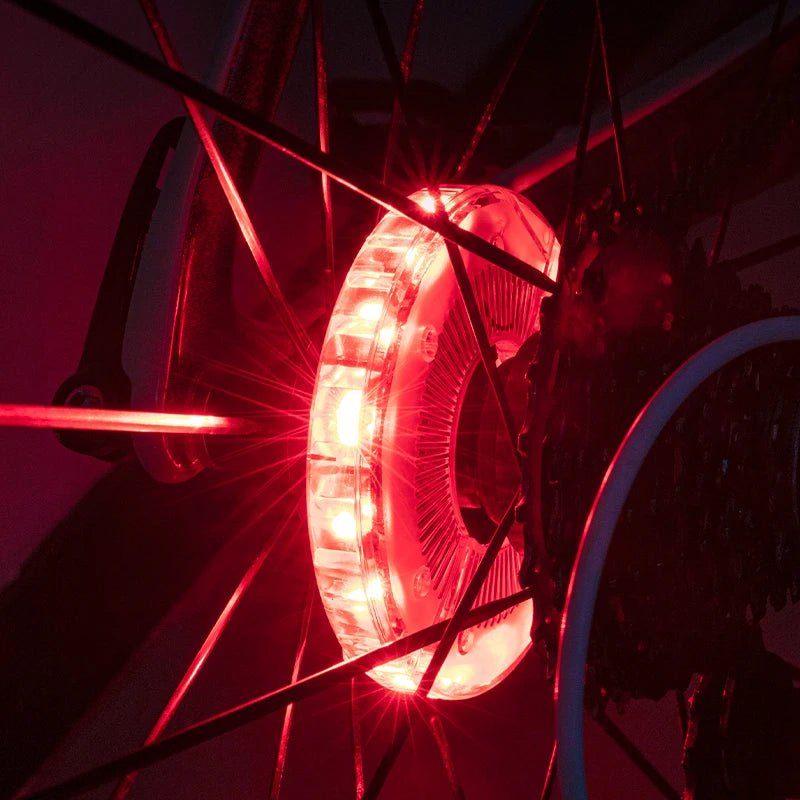 Bicycle Wheel Light Smart LED Light 1PCS Warning Light 7 Colors MTB Bike Light Vibration Sensing Light Bike Accessories