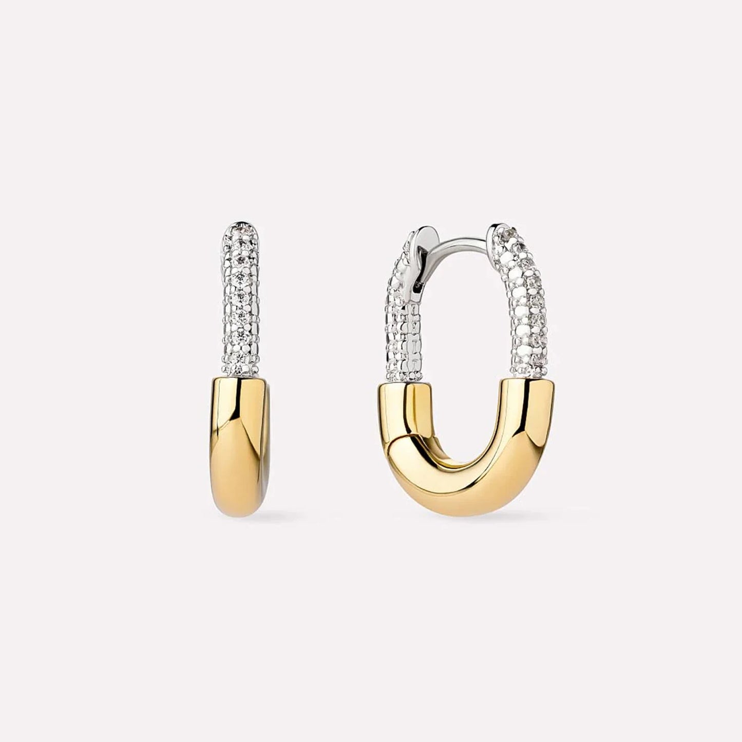 DPLAOPA 925 Sterling Silver Split Plating CZ Zircon Hoop Piercing Huggies Women 2026 Luxury Fine Party Rock Punk Jewelry