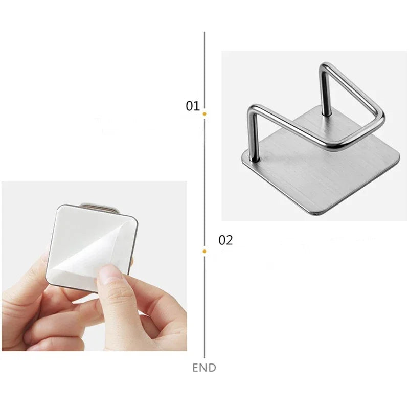 Stainless Steel Sink Sponge Holder – Self-Adhesive Kitchen Sink Rack