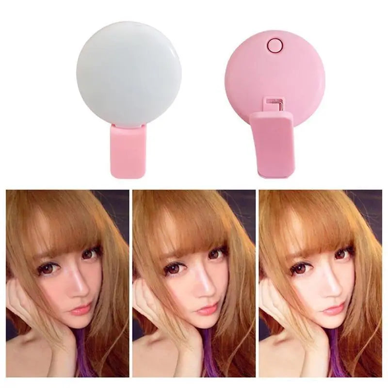 Light Mobile Phone Fill Flash Lens Portable LED External Fill Light Mini Circular Fill Light Clip For IPhone