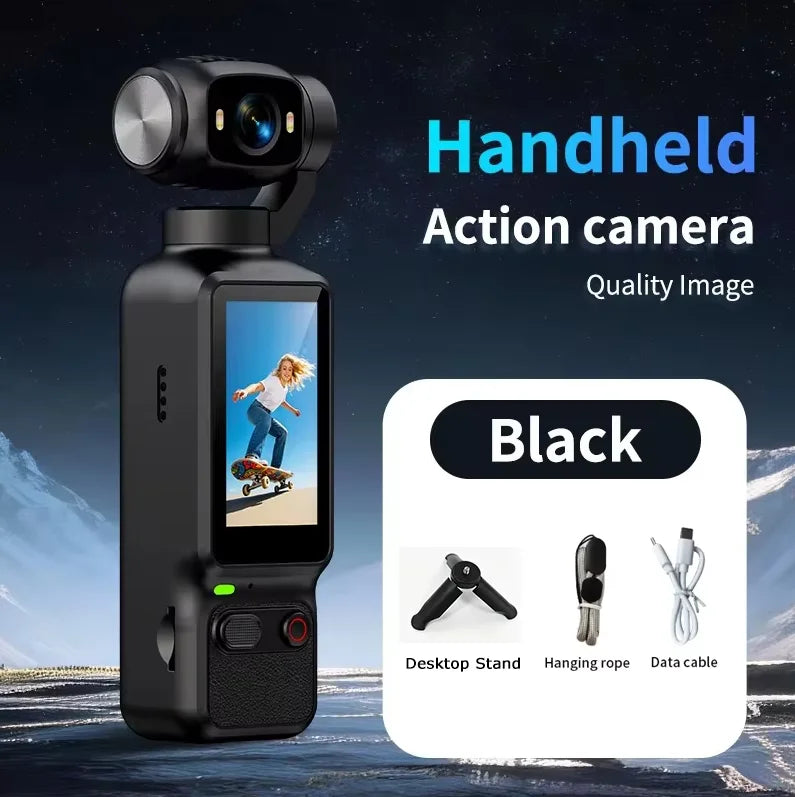 Lenovo HD 4K Action Camera 180° Rotatable Video Recording Entry Portable Action Camera For Vlog YouTube Tiktok Girls Record Life