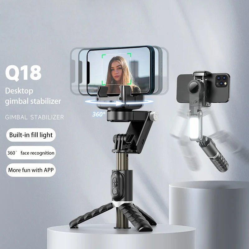 C17 Selfie Stick Intelligent Ai Mobile Follow-Up Anti Shake Retractable Pan Tilt Automatic Camera Tool Phone Holder