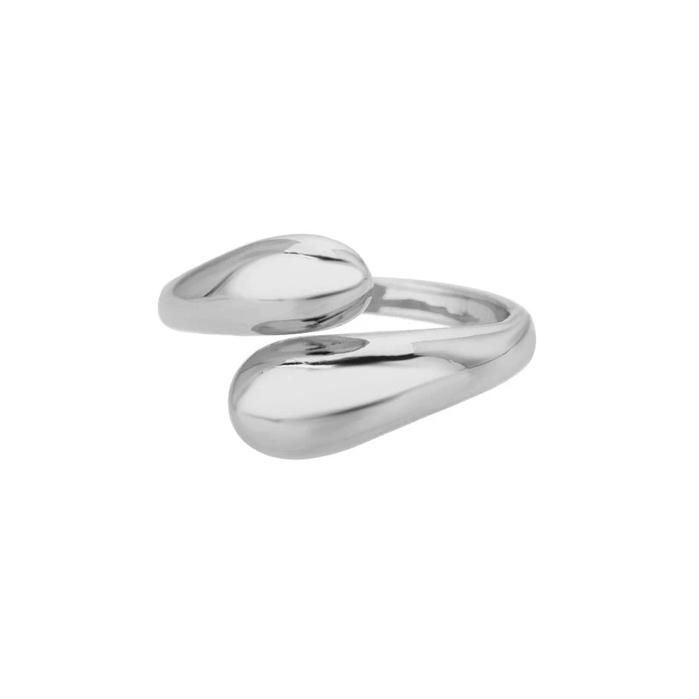 Stainless Steel Rings For Women 2026 Trend Open Gold Color Double Bead Ball Ring Wedding Aesthetic Jewelry Couple Gift anillos