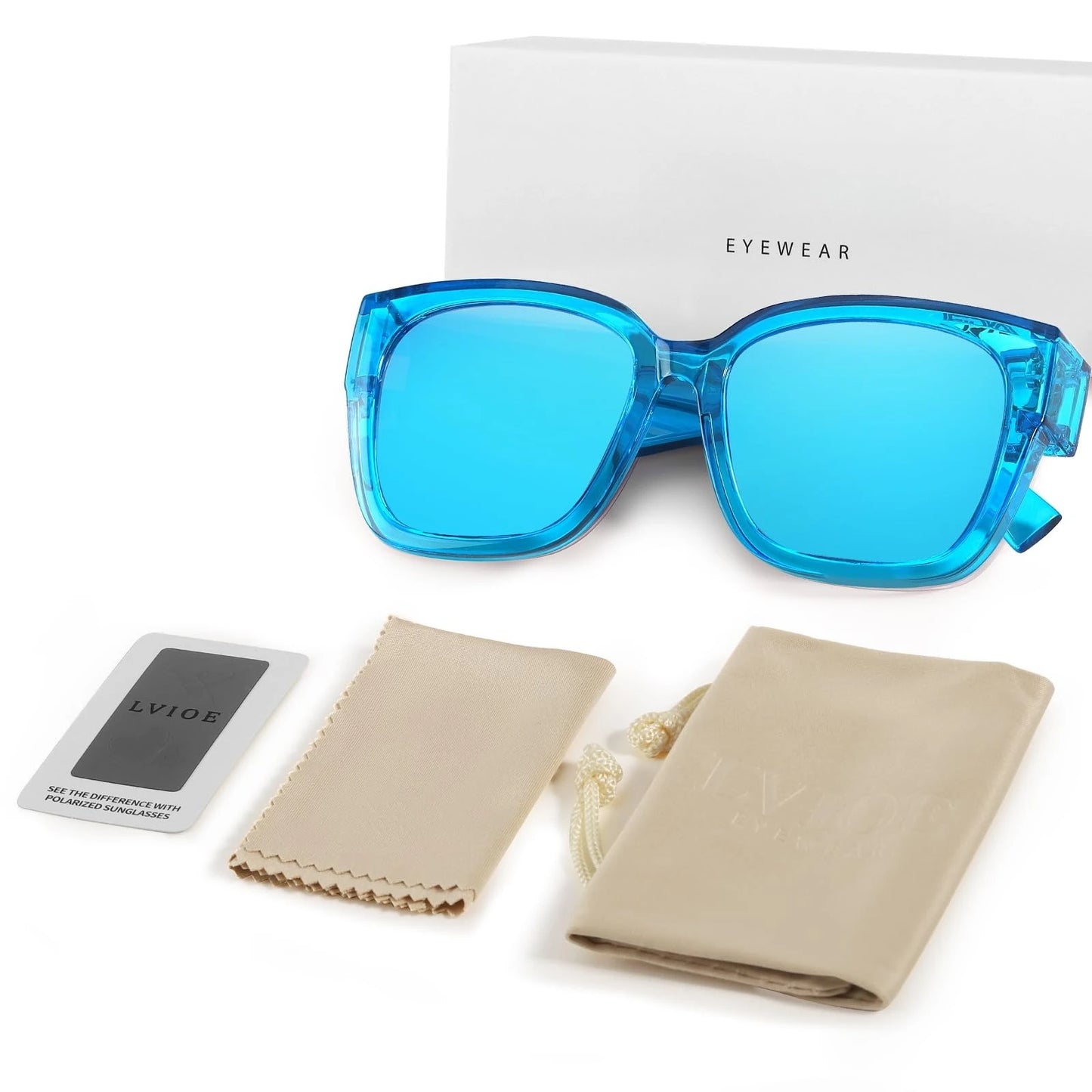 Coolear Fit Over Sunglasses Mens Womens Polarised, Wear Over Glasses Sunglasses Ladies Sun Spectacles for Driving Walking Sport UV400 Protection
