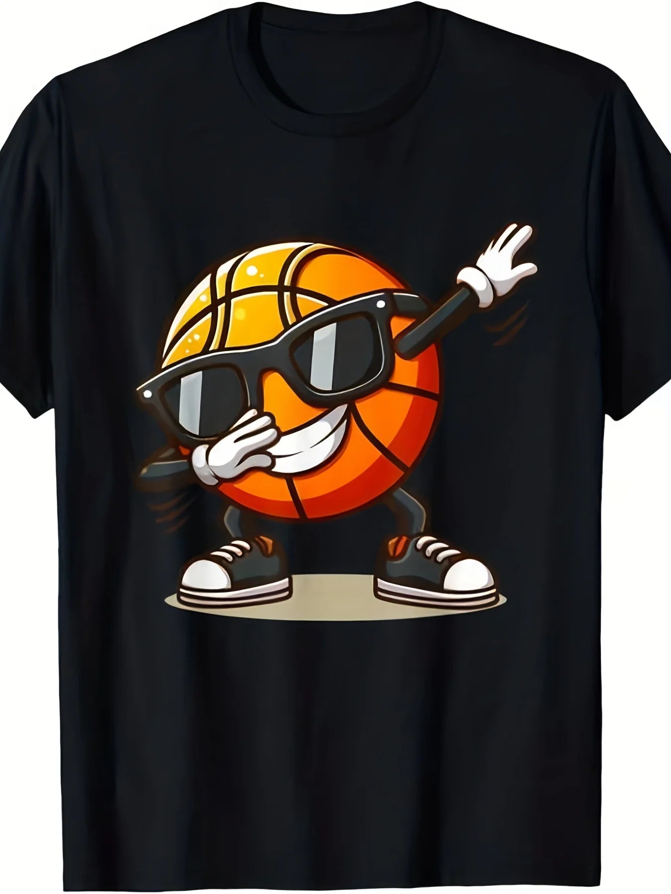 1PC Humorous T-Shirt Featuring a Dabbing Basketball Player, Suitable for Both Men And Women. 2026 Summer Short-Sleeve Shirt