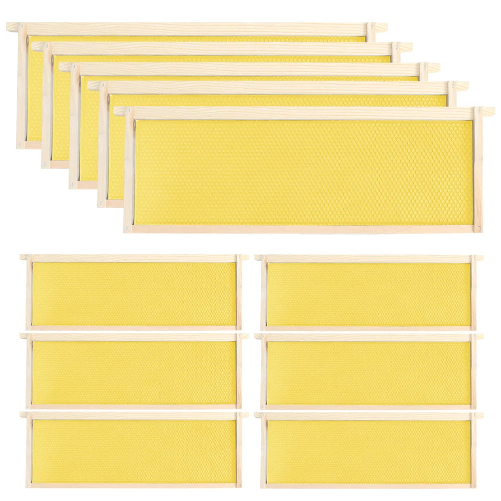 10-Piece Wooden Langstroth Beehive Frames – Square Design, Natural Wood, Beekeeping Supplies for Honey Production & Agricultural