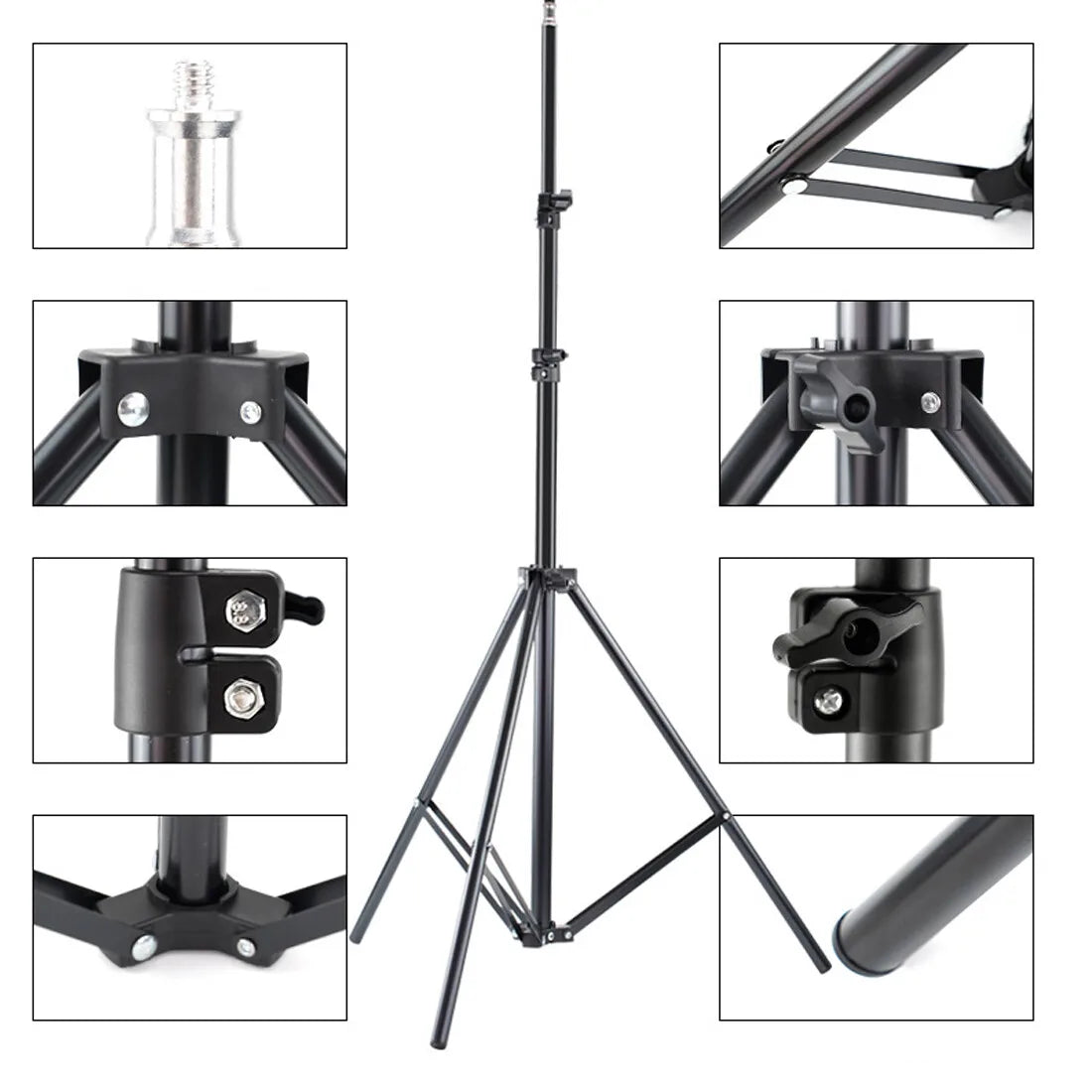 NEW 79" / 2M Adjustable Floor Tripod Stand Stable Universal Tablet Phone Holder Mount for 4-10.6" iPhone iPad Home Office Live Streaming UK