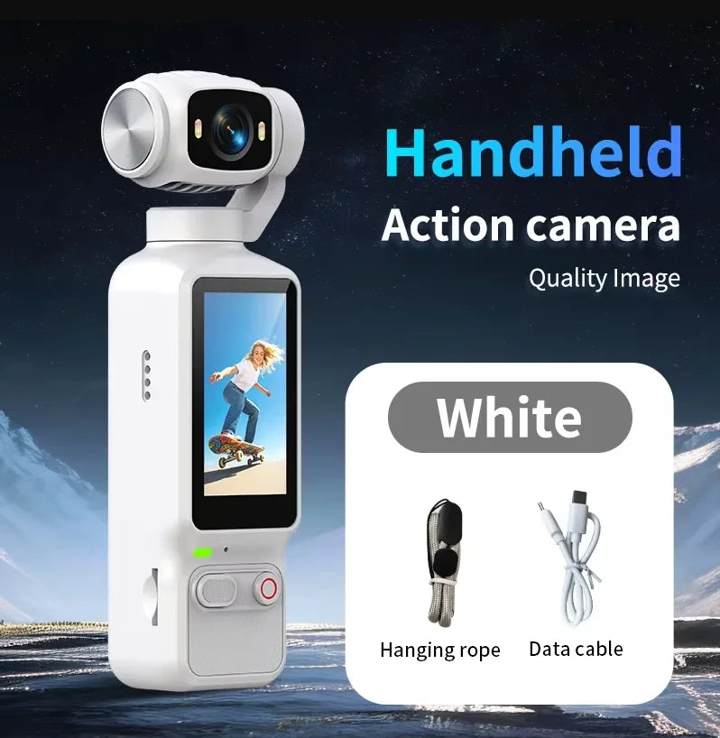Lenovo HD 4K Action Camera 180° Rotatable Video Recording Entry Portable Action Camera For Vlog YouTube Tiktok Girls Record Life