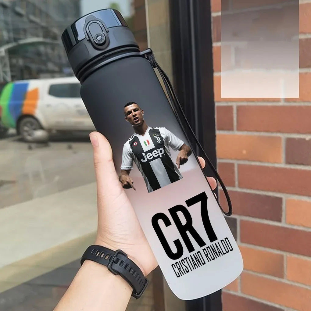 Cristiano Ronaldo Sports Water Bottle Leak Proof Colorful Plastic Cup Drinking Outdoor Travel Portable Gym Fitness Jugs gift
