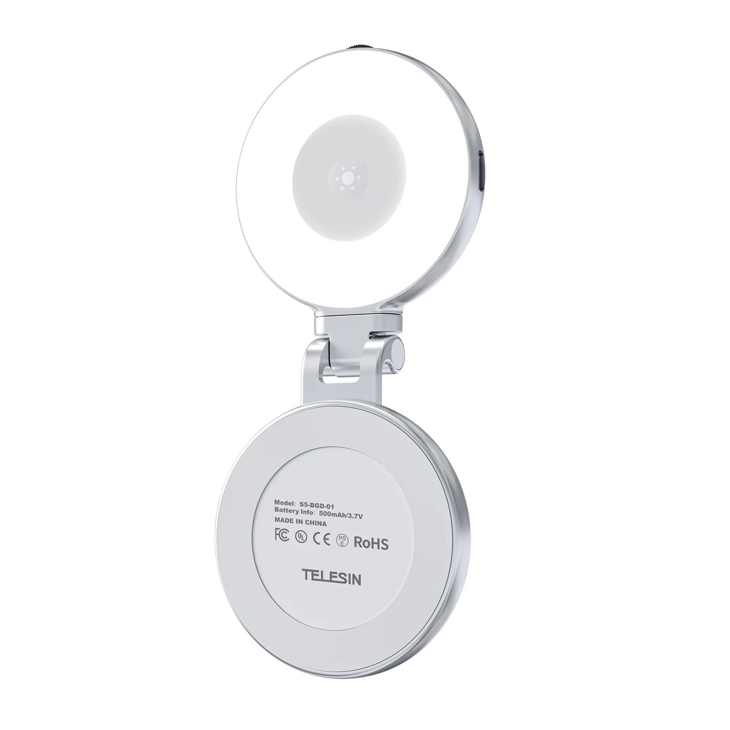 TELESIN Magnetic Fill Light Mini Selfie Light 3 Modes Adjustable Brightness with iPhone Magsafe 360° LED Selfie Ring Fill Light