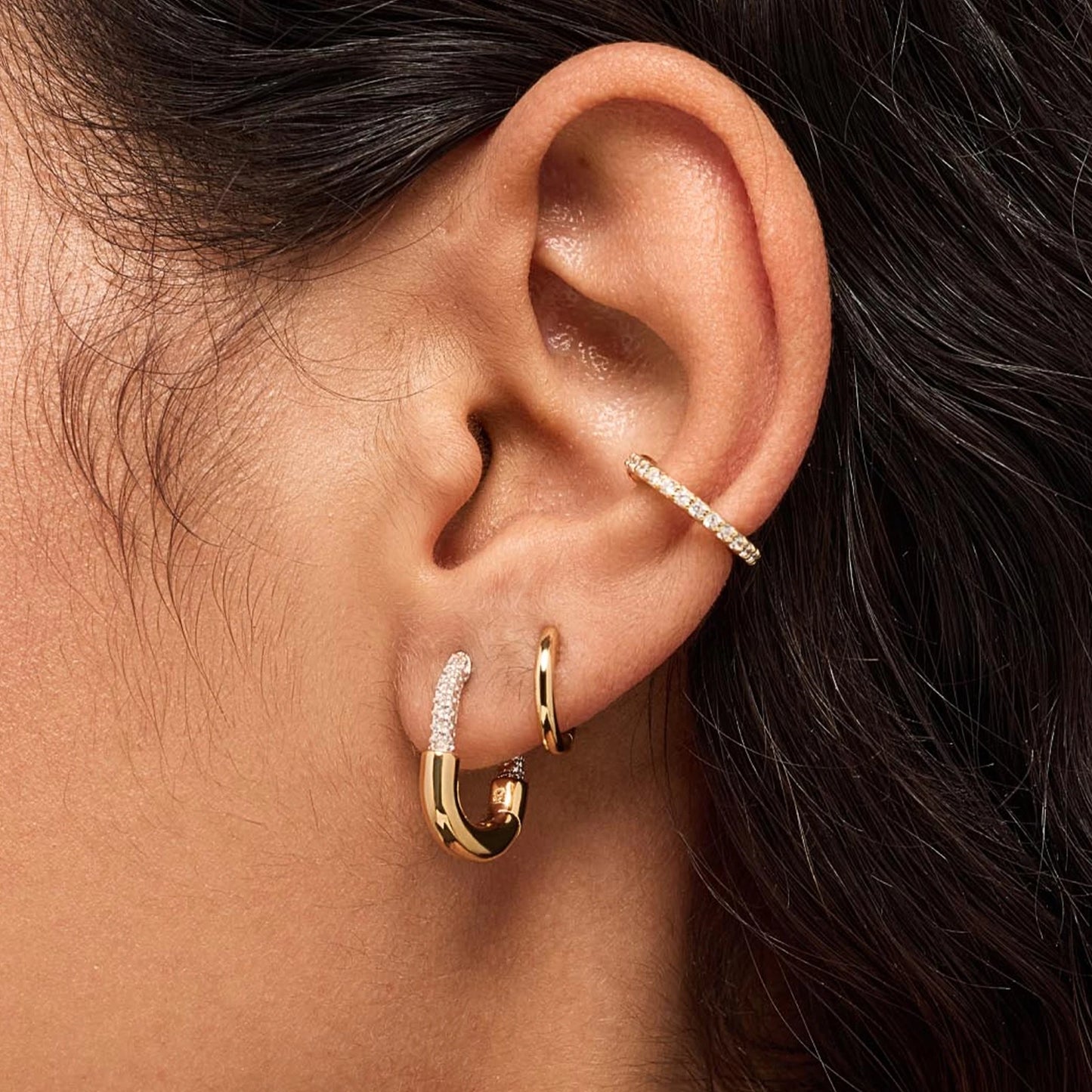 DPLAOPA 925 Sterling Silver Split Plating CZ Zircon Hoop Piercing Huggies Women 2026 Luxury Fine Party Rock Punk Jewelry