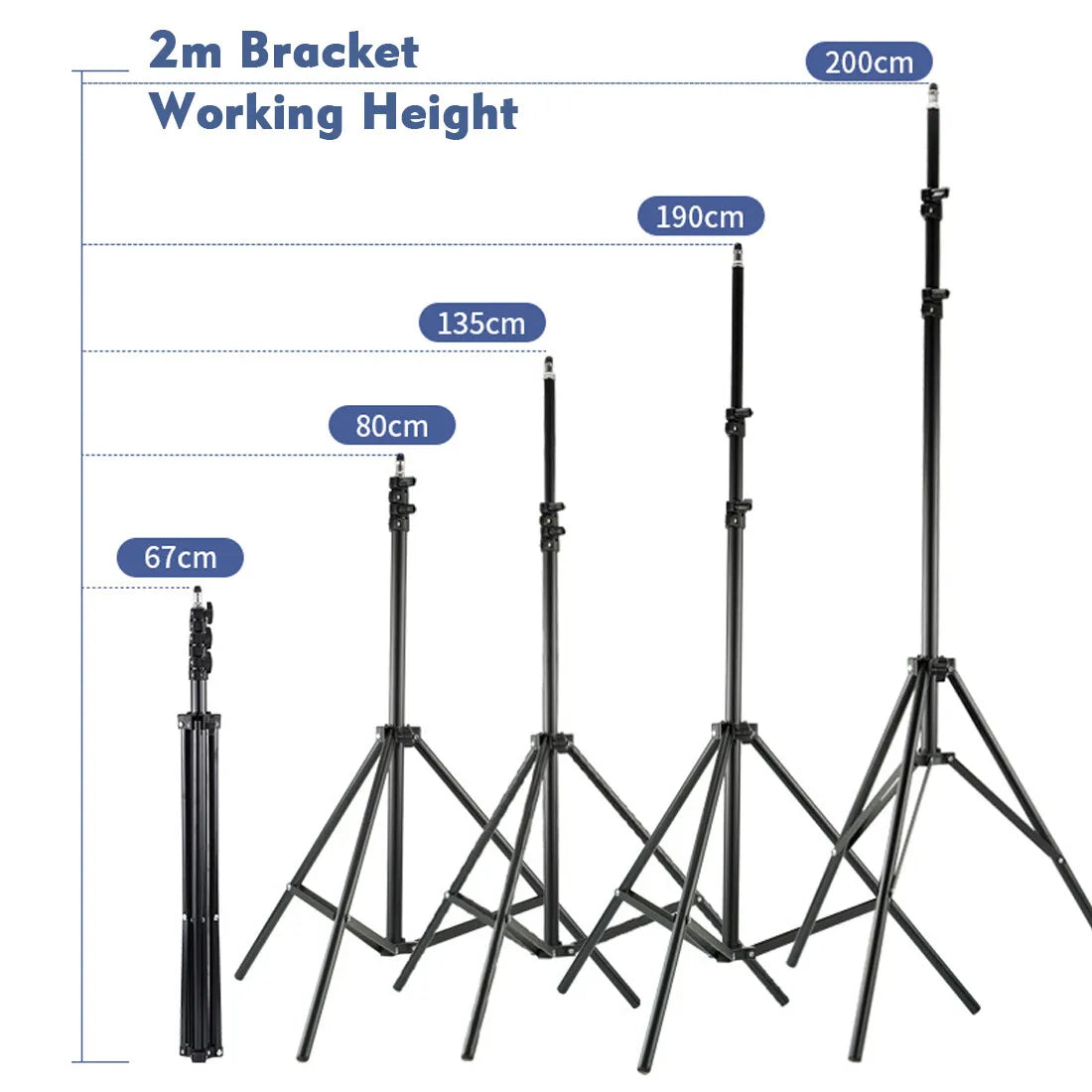 NEW 79" / 2M Adjustable Floor Tripod Stand Stable Universal Tablet Phone Holder Mount for 4-10.6" iPhone iPad Home Office Live Streaming UK