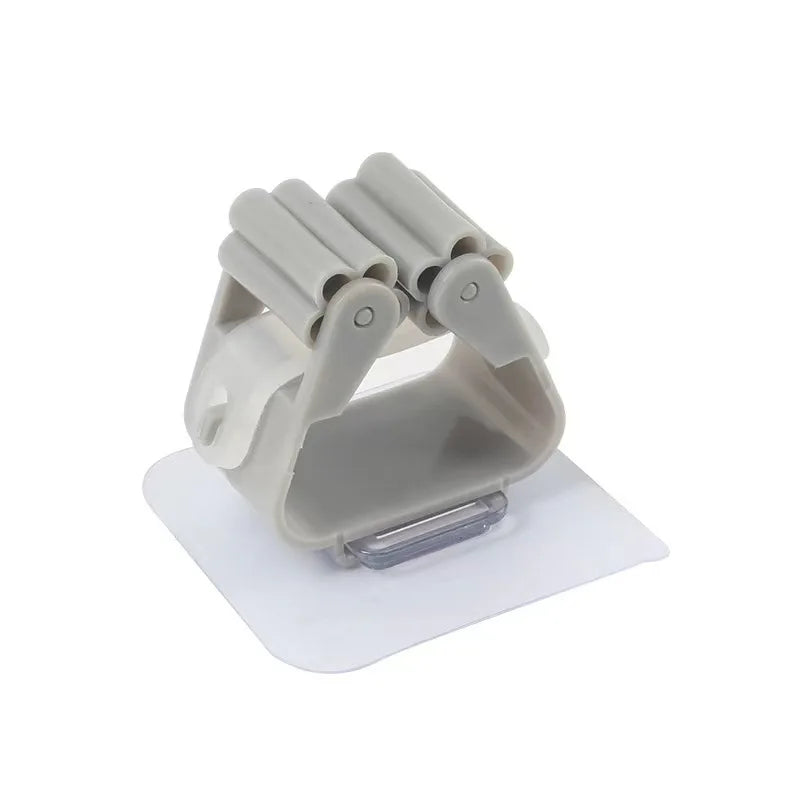 Self-Adhesive Mop Holder – Wall-Mounted Storage Rack
