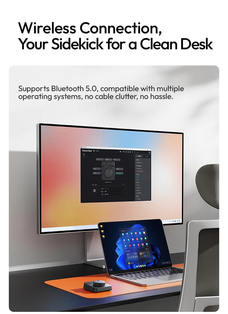 Ulanzi D100H Dial Creative Controller Video Editing Assistant for Youtube Tiktok PR PS Support Bluetooth Key Production Console