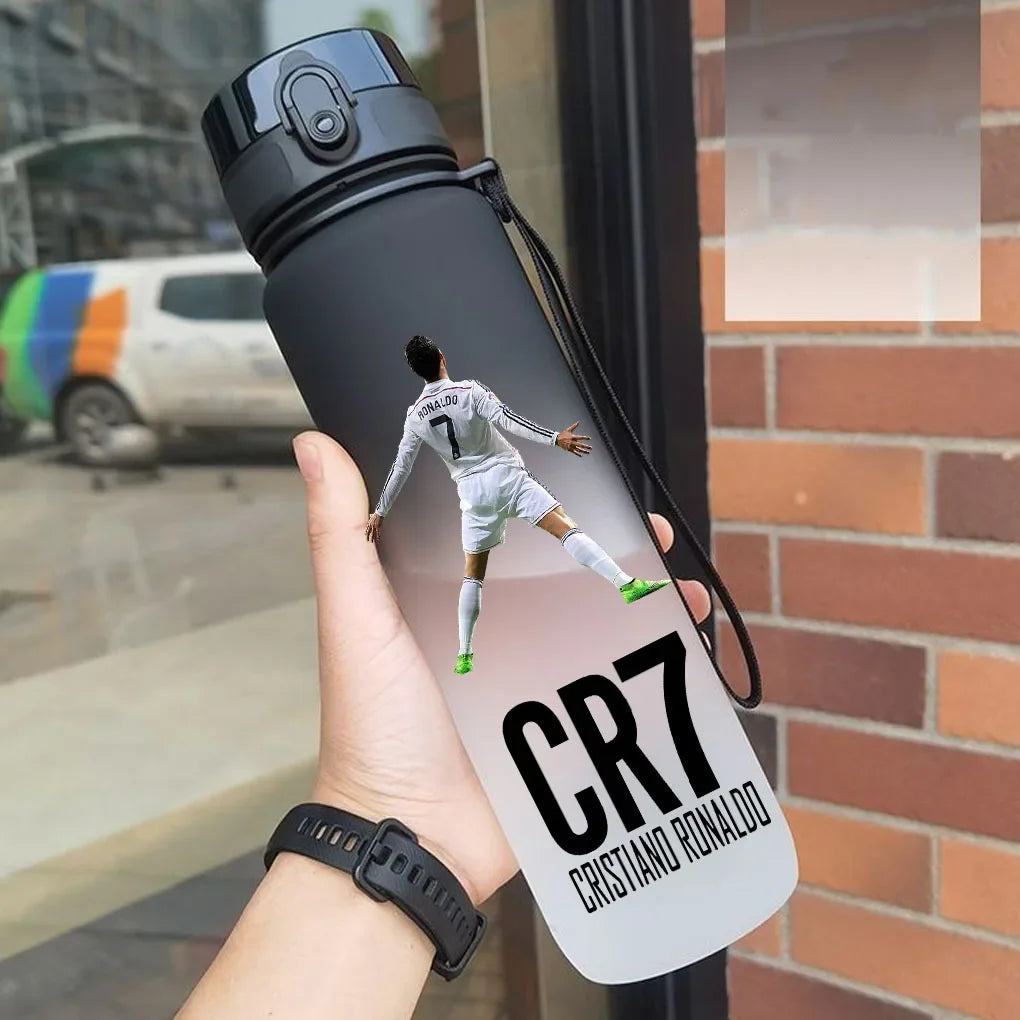 Cristiano Ronaldo Sports Water Bottle Leak Proof Colorful Plastic Cup Drinking Outdoor Travel Portable Gym Fitness Jugs gift