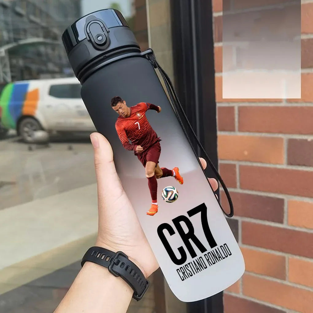 Cristiano Ronaldo Sports Water Bottle Leak Proof Colorful Plastic Cup Drinking Outdoor Travel Portable Gym Fitness Jugs gift