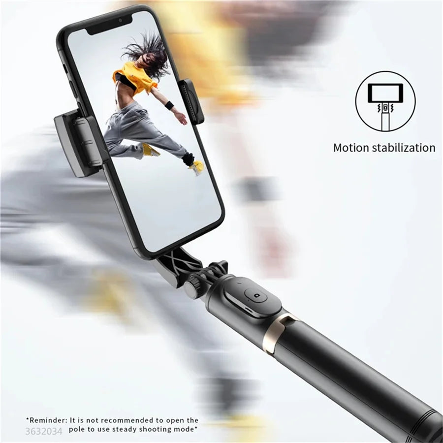 BSLIUFANG NEW mini 360 Rotation Following Shooting Mode Stabilizer Gimbal For Smartphone Live Photography Selfie Stick Tripod