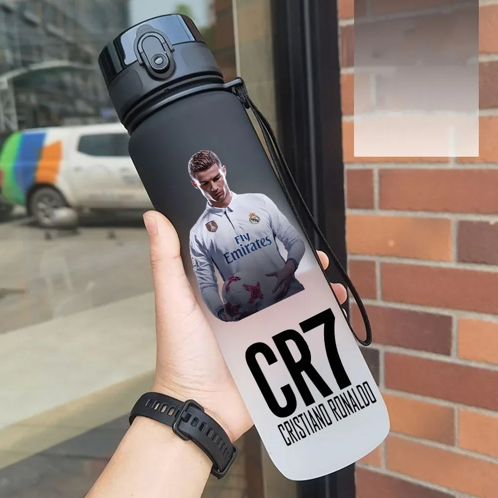Cristiano Ronaldo Sports Water Bottle Leak Proof Colorful Plastic Cup Drinking Outdoor Travel Portable Gym Fitness Jugs gift