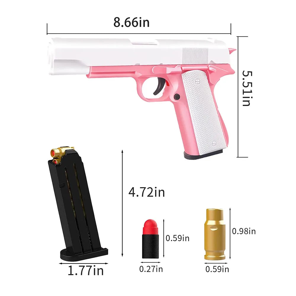 Safe Toy Gun For Kids Boys Soft Bullet Gun Pistol Birthday Gift Dropshiping Shopify TikTok Toys