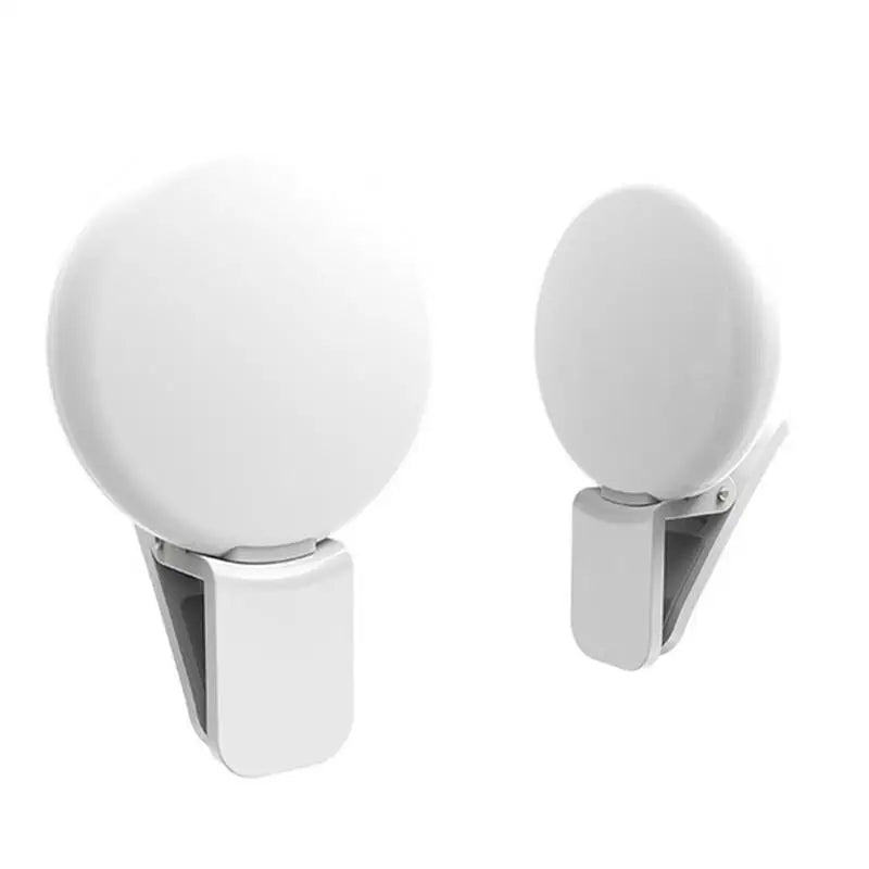 Light Mobile Phone Fill Flash Lens Portable LED External Fill Light Mini Circular Fill Light Clip For IPhone